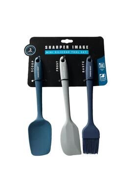 Mini 3pc Silicone Kitchen Tool Set Non-Stick Heat Resistant Cooking Utensils